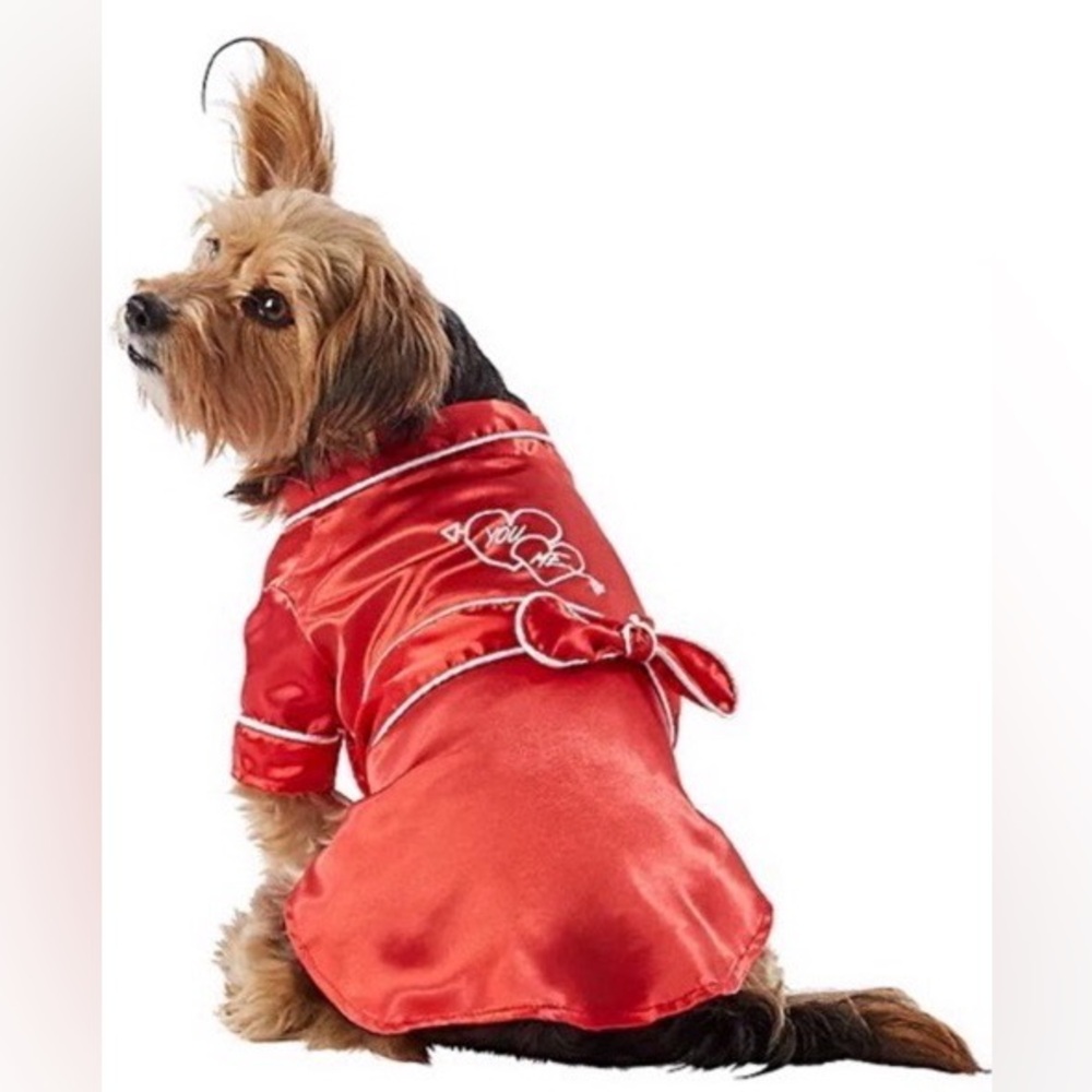 🆕 Top Paw Red Satin Dog Outfit